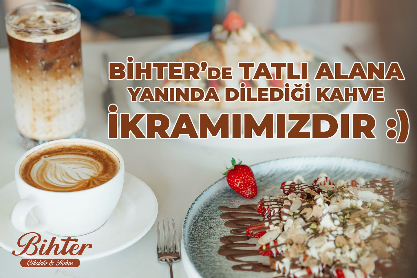 Tatlı Alana Yanında Dilediği Kahve İkram Tatlı Alana Yanında Dilediği Kahve İkram